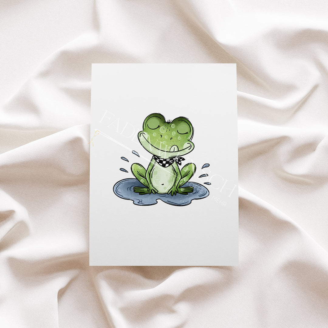 Vorbestellung | Bügelbild "Froschtag Grün 2" fadenwunsch 