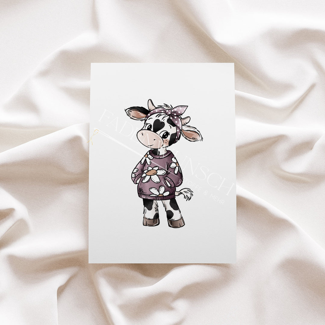 Vorbestellung | Bügelbild "Kuhzeit Girl 1 " fadenwunsch 