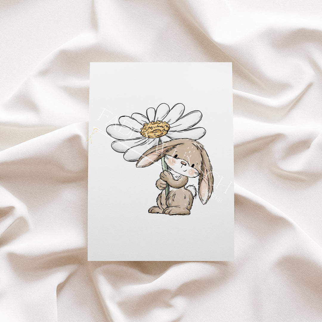 Vorbestellung | Bügelbild "Blumenhase 1" fadenwunsch 