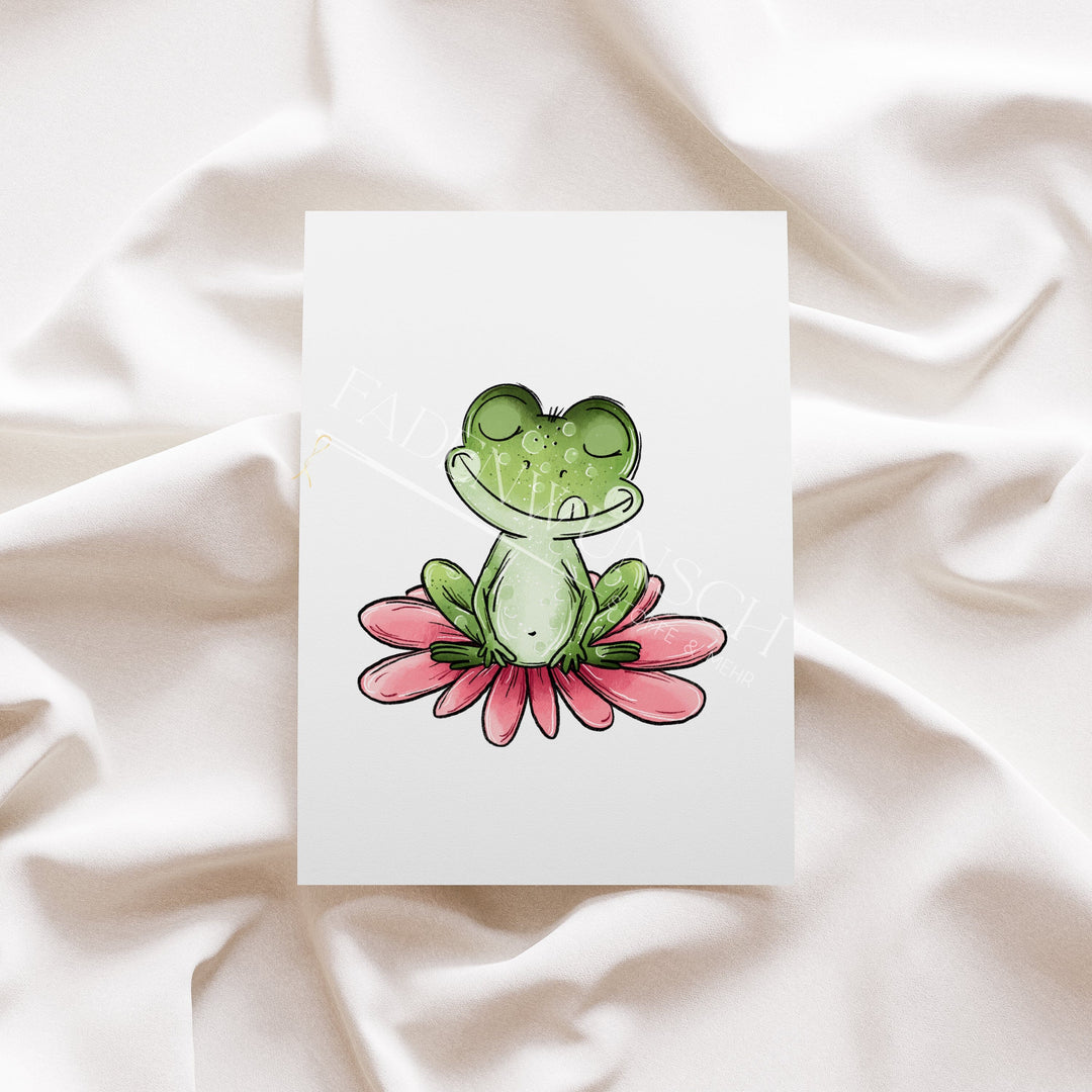 Vorbestellung | Bügelbild "Froschtag Streifen 2" fadenwunsch 