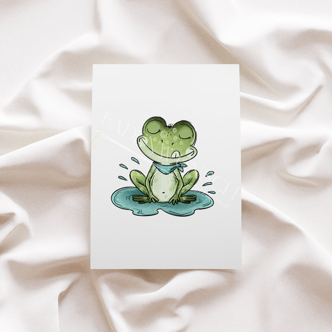 Vorbestellung | Bügelbild "Froschtag Mint 2" fadenwunsch 