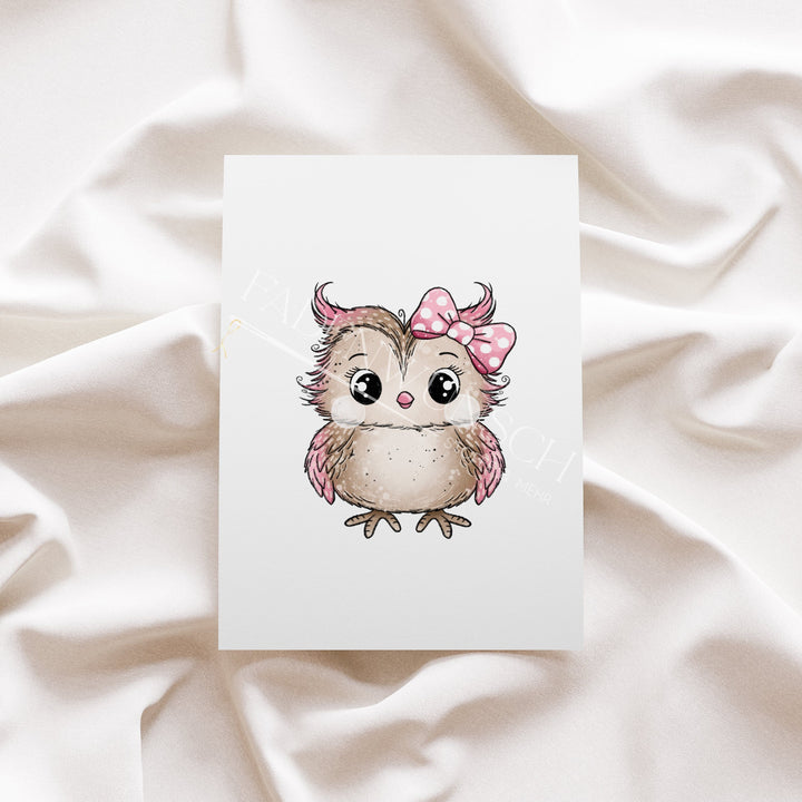 Vorbestellung | Bügelbild "Kleine Eule Girl 1" fadenwunsch 