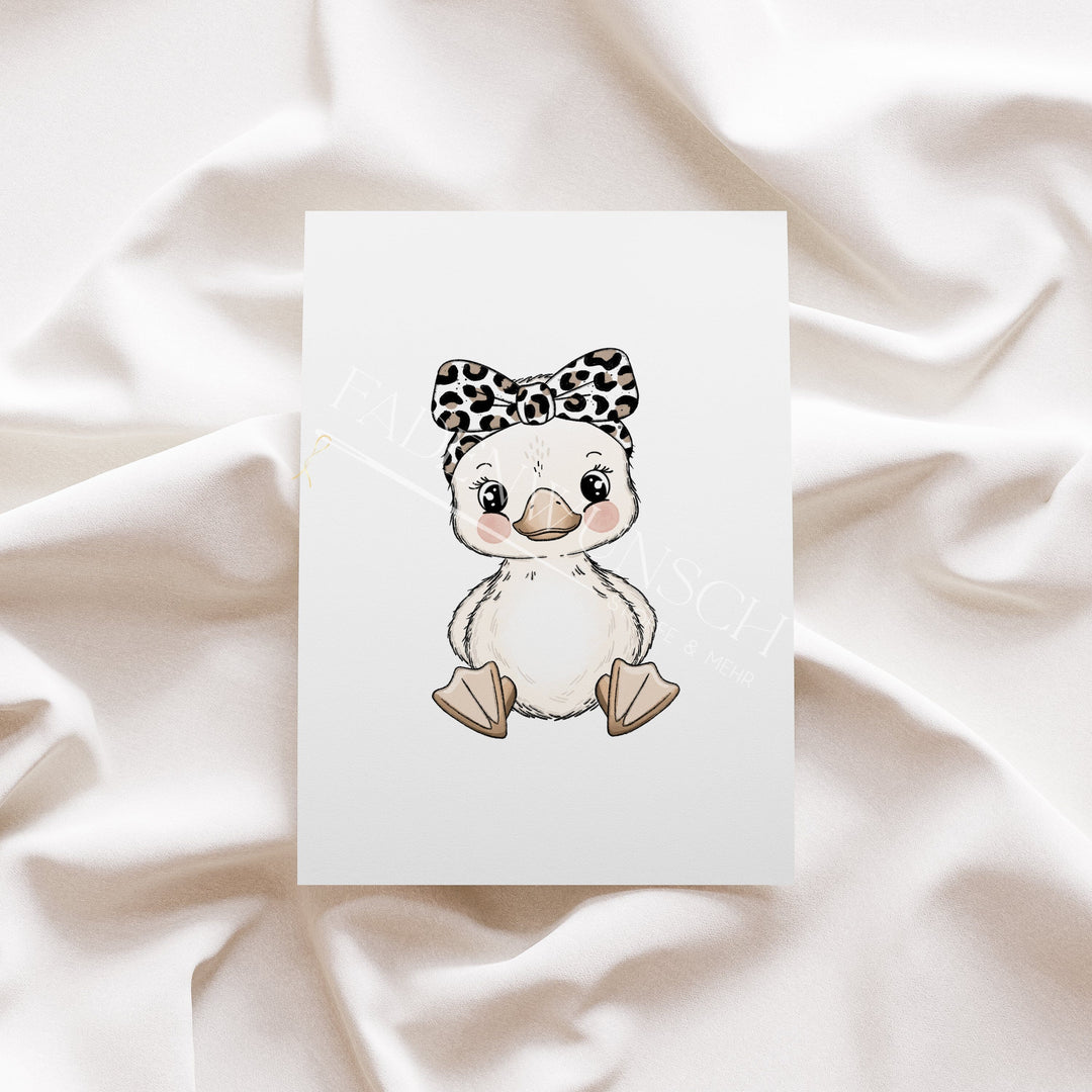 Vorbestellung | Bügelbild "Gänsebaby Girl Leo" fadenwunsch 