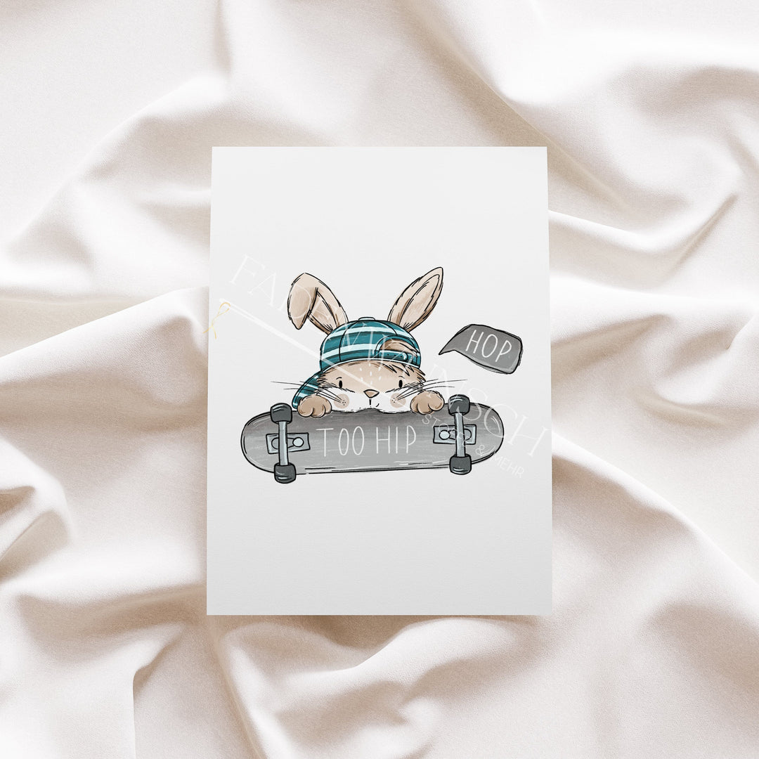 Vorbestellung | Bügelbild "Hasen Scratch Boy 3" fadenwunsch 