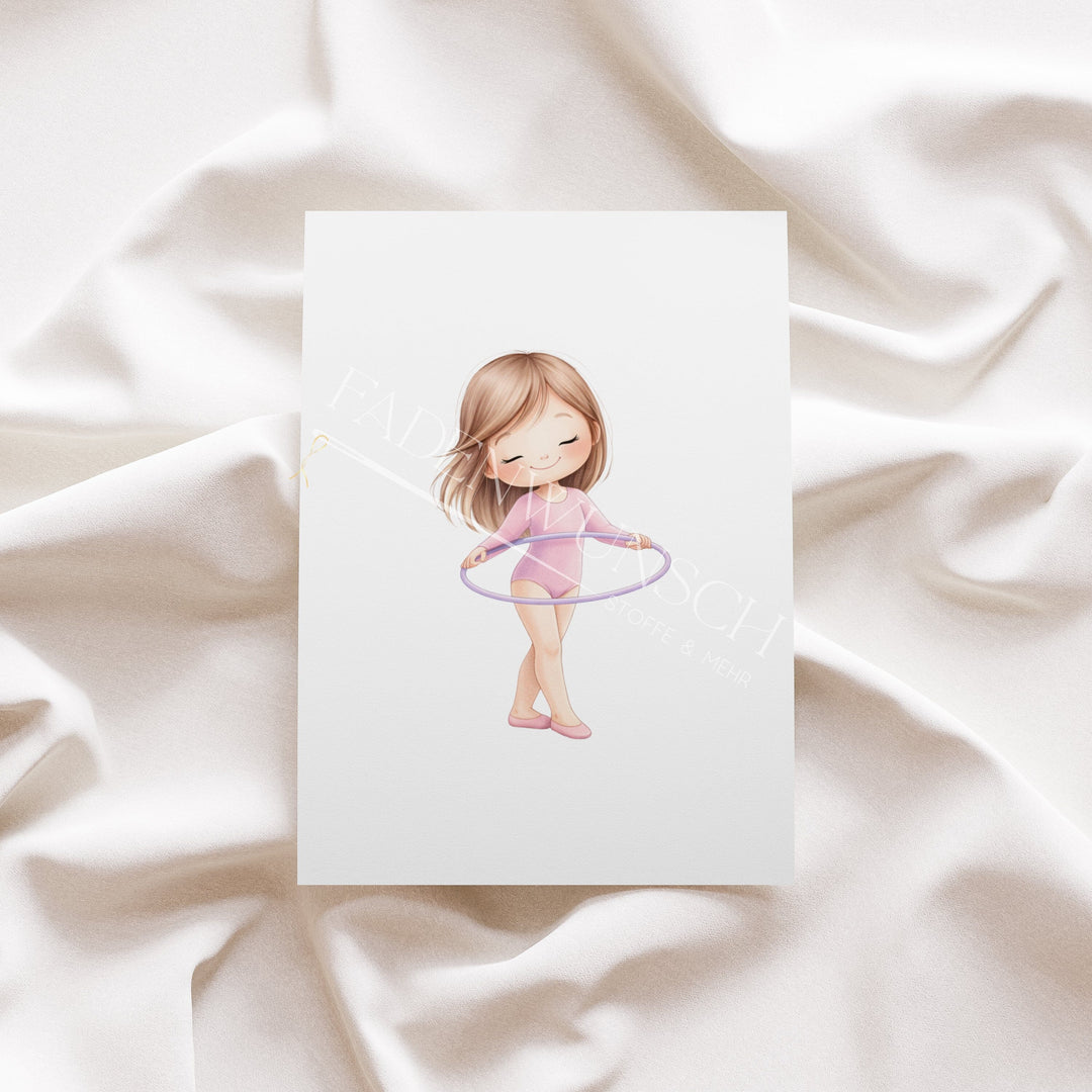 Vorbestellung | Bügelbild "Turnermädchen 3" fadenwunsch 