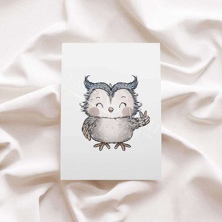 Vorbestellung | Bügelbild "Kleine Eule Boy 2" fadenwunsch 