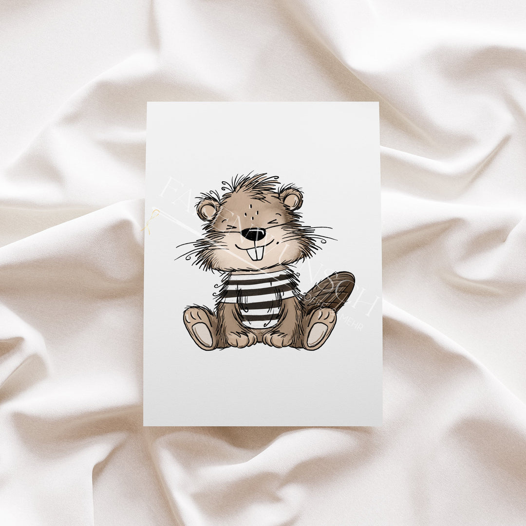 Vorbestellung | Bügelbild "Biberlein 1" fadenwunsch 