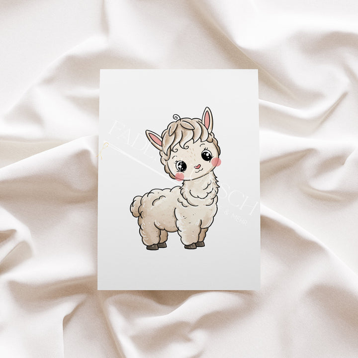 Vorbestellung | Bügelbild "Bloomy Alpaka Beige" fadenwunsch 