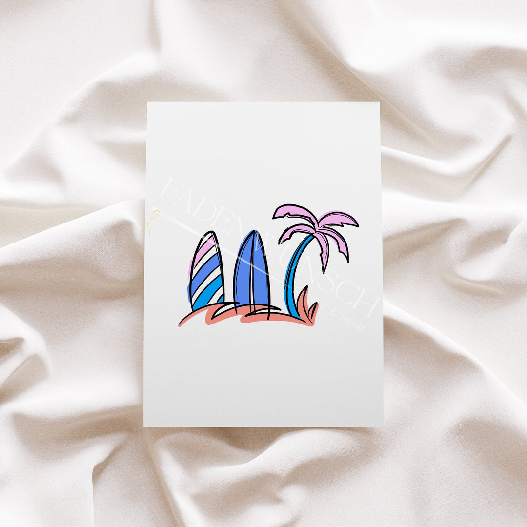 Vorbestellung | Bügelbild "Surfparts Lila 2" fadenwunsch 