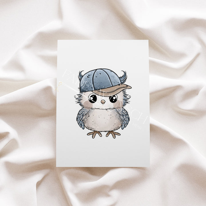 Vorbestellung | Bügelbild "Kleine Eule Boy 1" fadenwunsch 