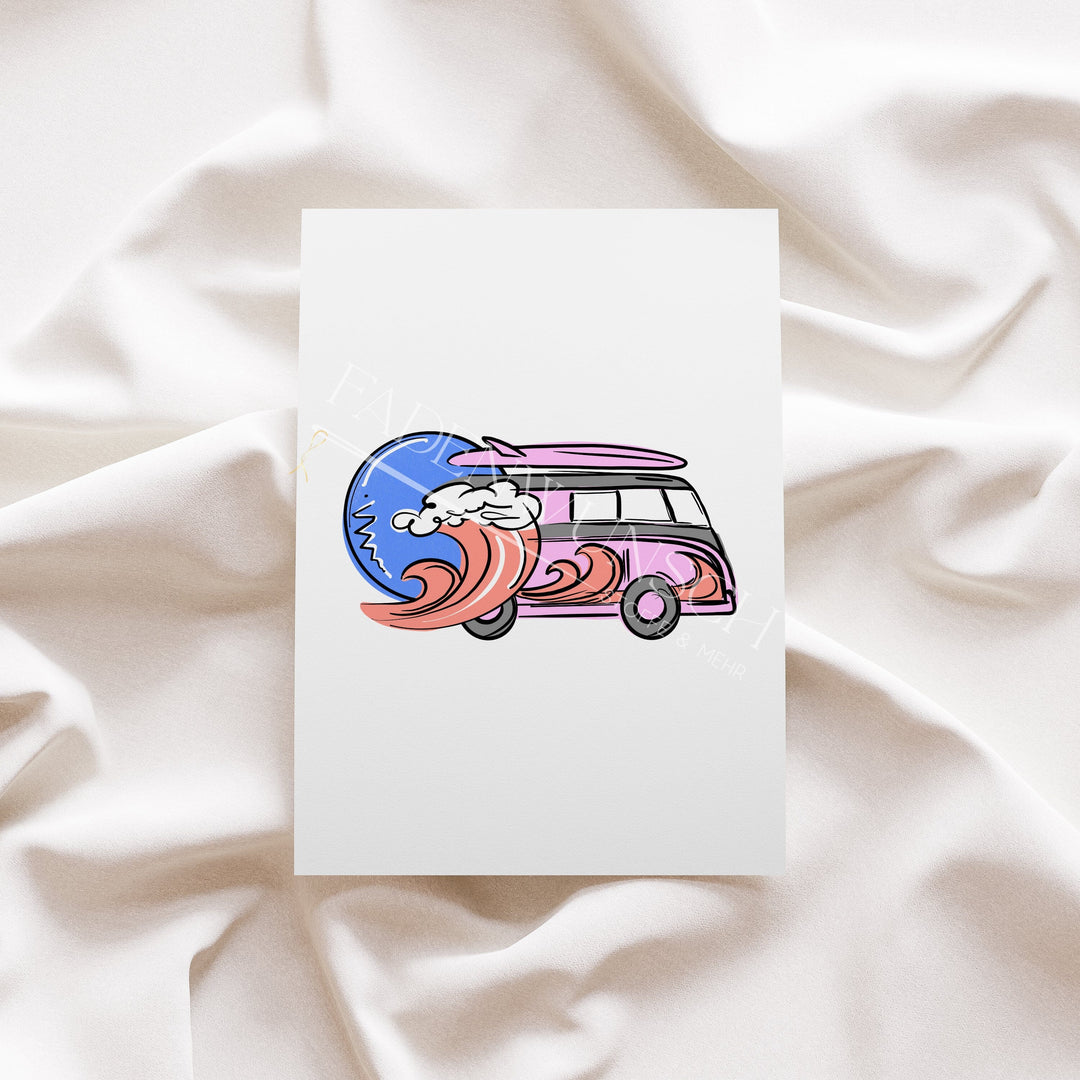 Vorbestellung | Bügelbild "Surfparts Lila 1" fadenwunsch 
