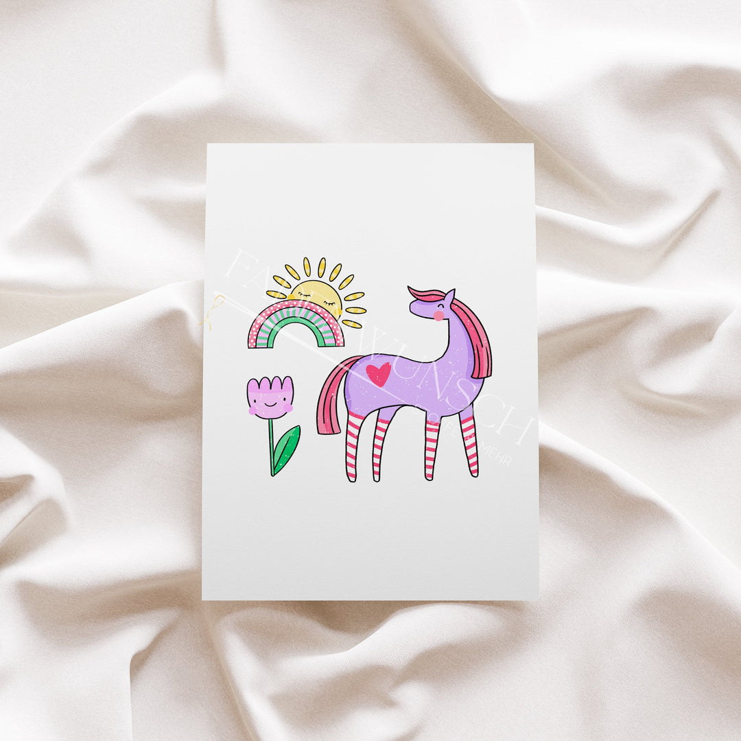 Vorbestellung | Bügelbild "Bunter Tag" fadenwunsch 