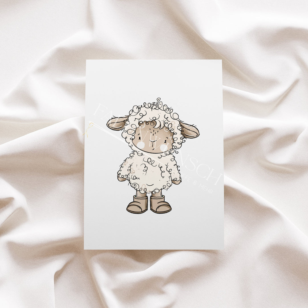 Vorbestellung | Bügelbild "Schafskälte Beige" fadenwunsch 
