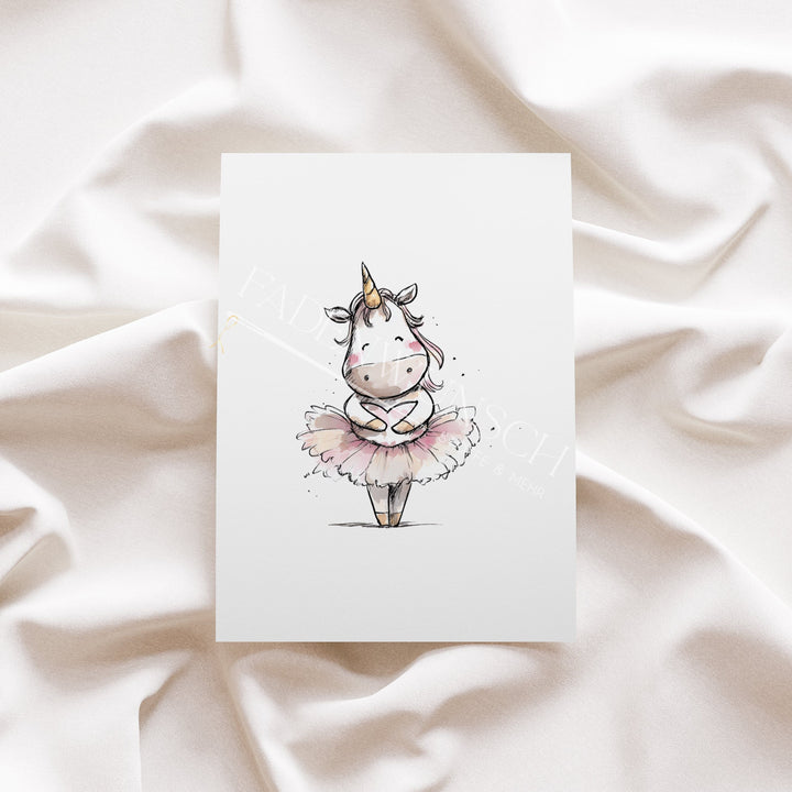 Vorbestellung | Bügelbild "Einhorntänzerin" fadenwunsch 
