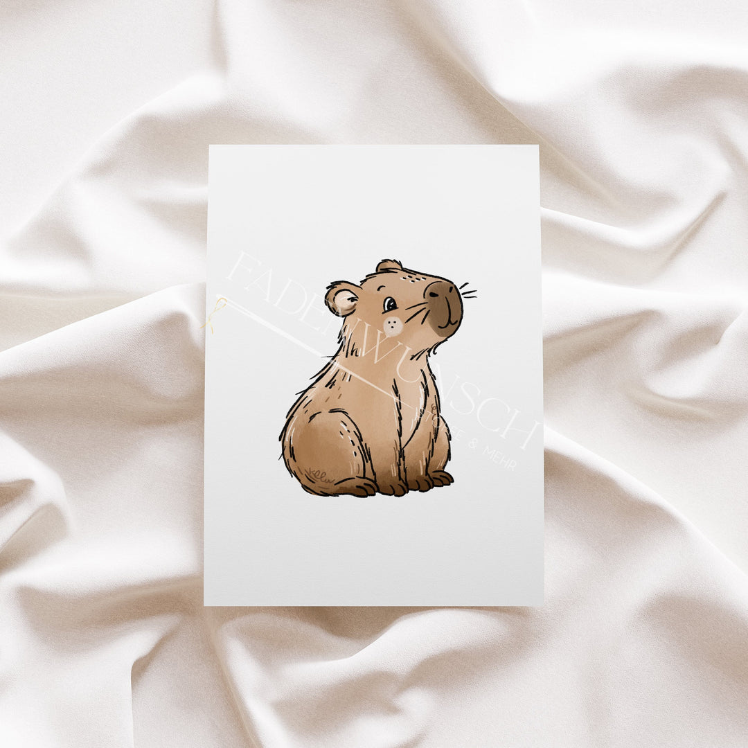 Vorbestellung | Bügelbild "Capybarazeit Boy 4" fadenwunsch 