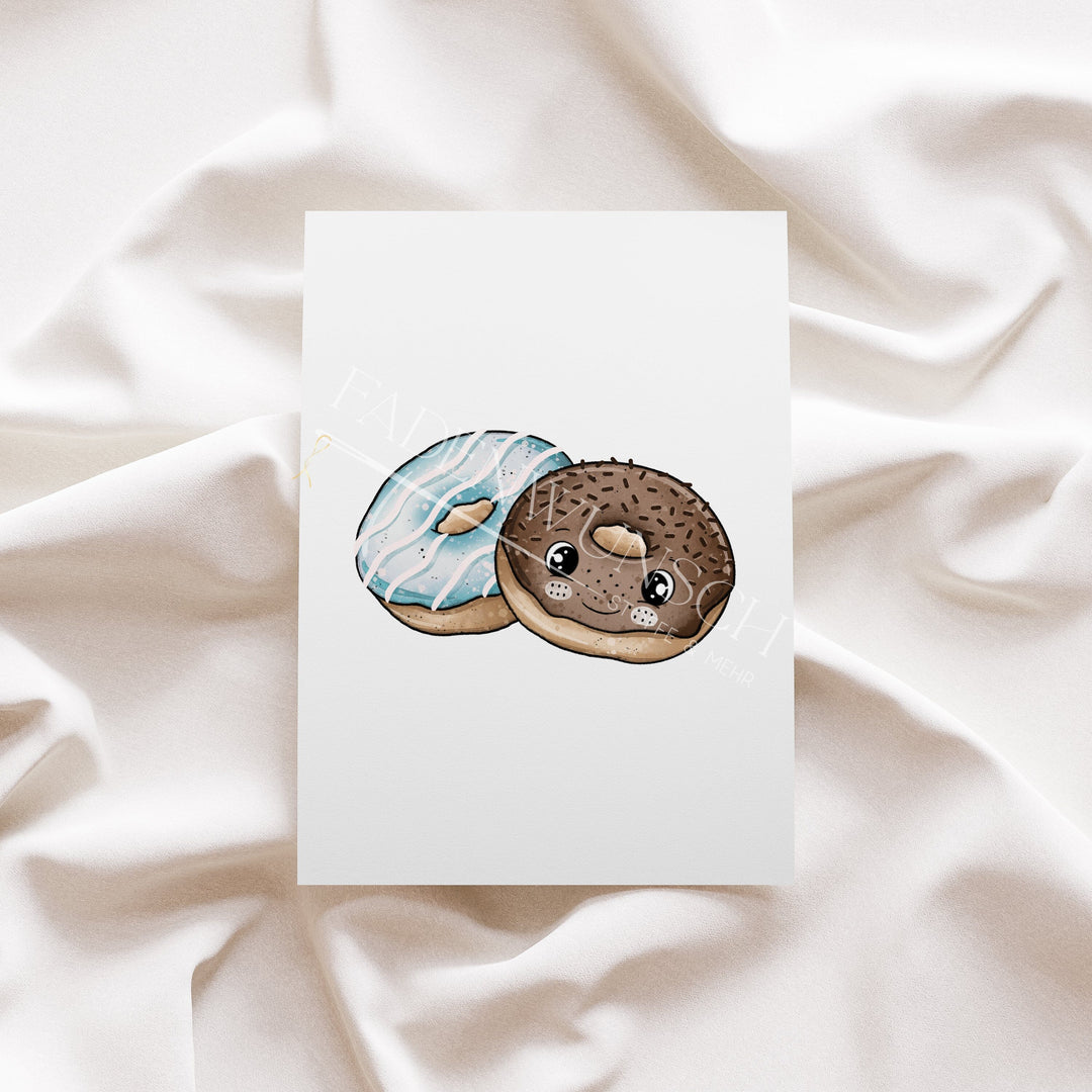 Vorbestellung | Bügelbild "Donut Love Blau" fadenwunsch 