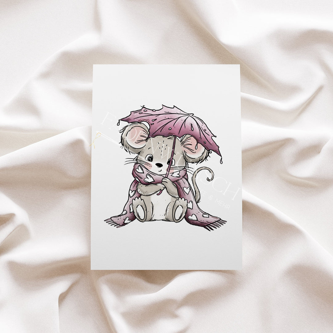 Vorbestellung | Bügelbild "Herbstmaus Creme" fadenwunsch 