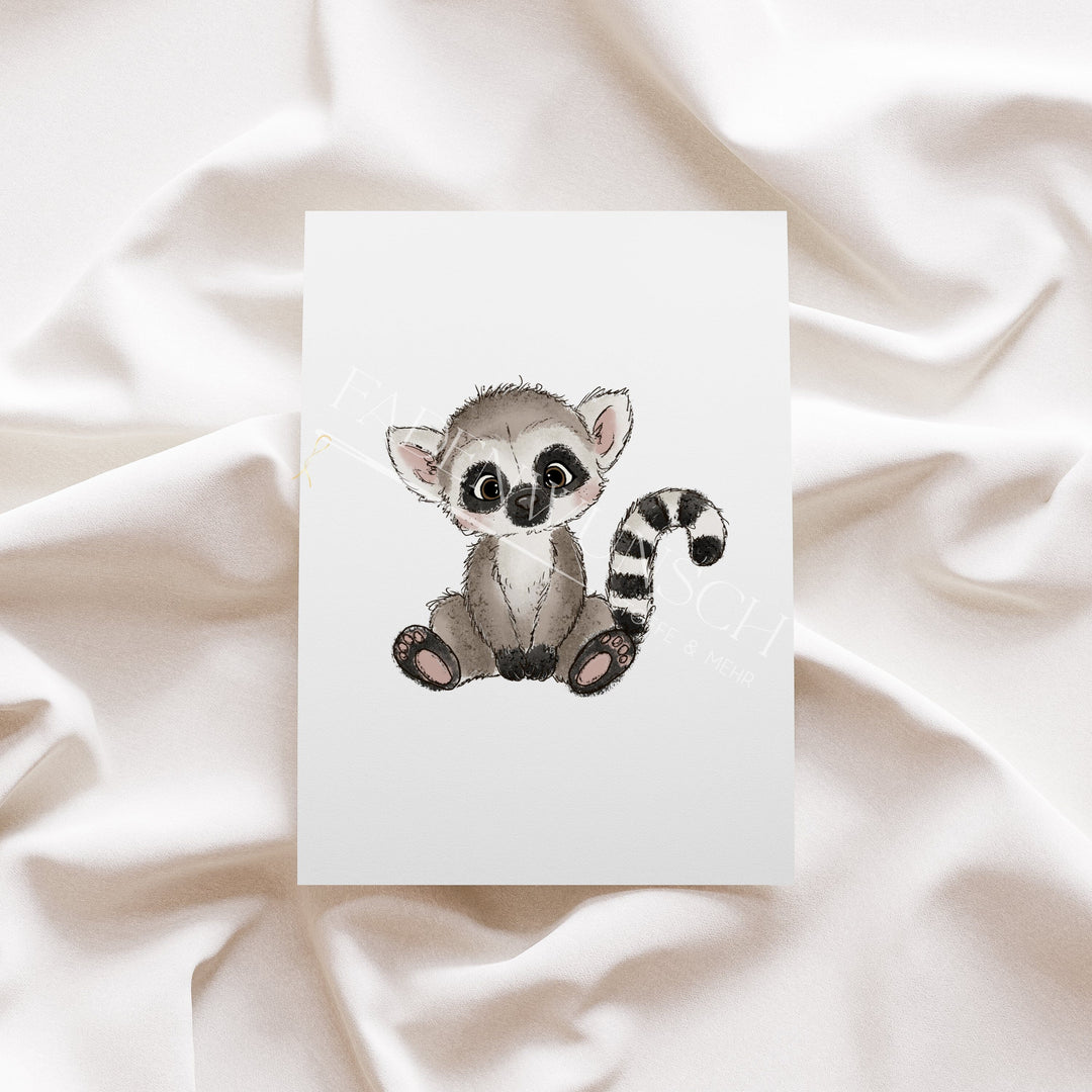 Vorbestellung | Bügelbild "Kleiner Lemur 1" fadenwunsch 