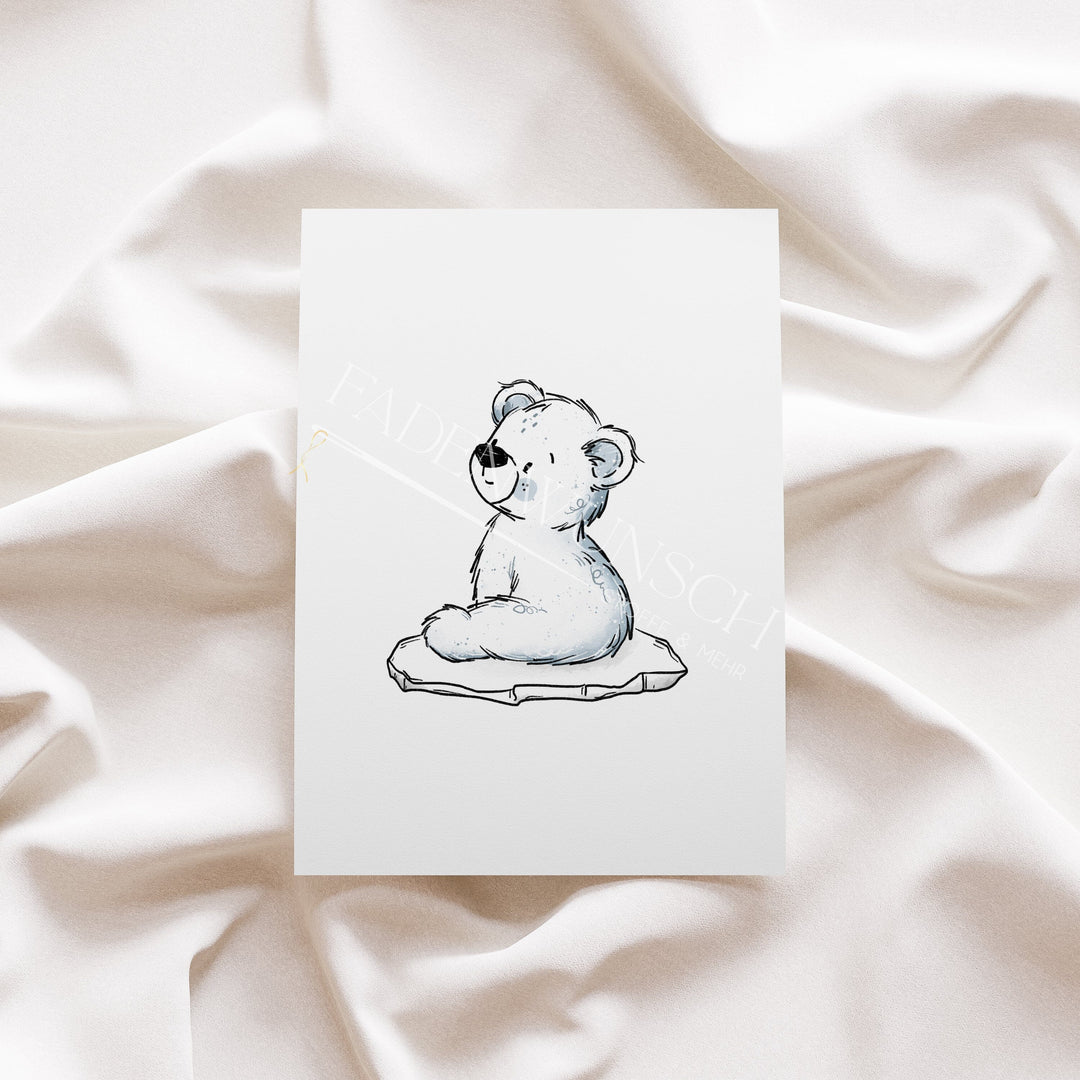 Vorbestellung | Bügelbild "Eisbärchi Creme 1" fadenwunsch 