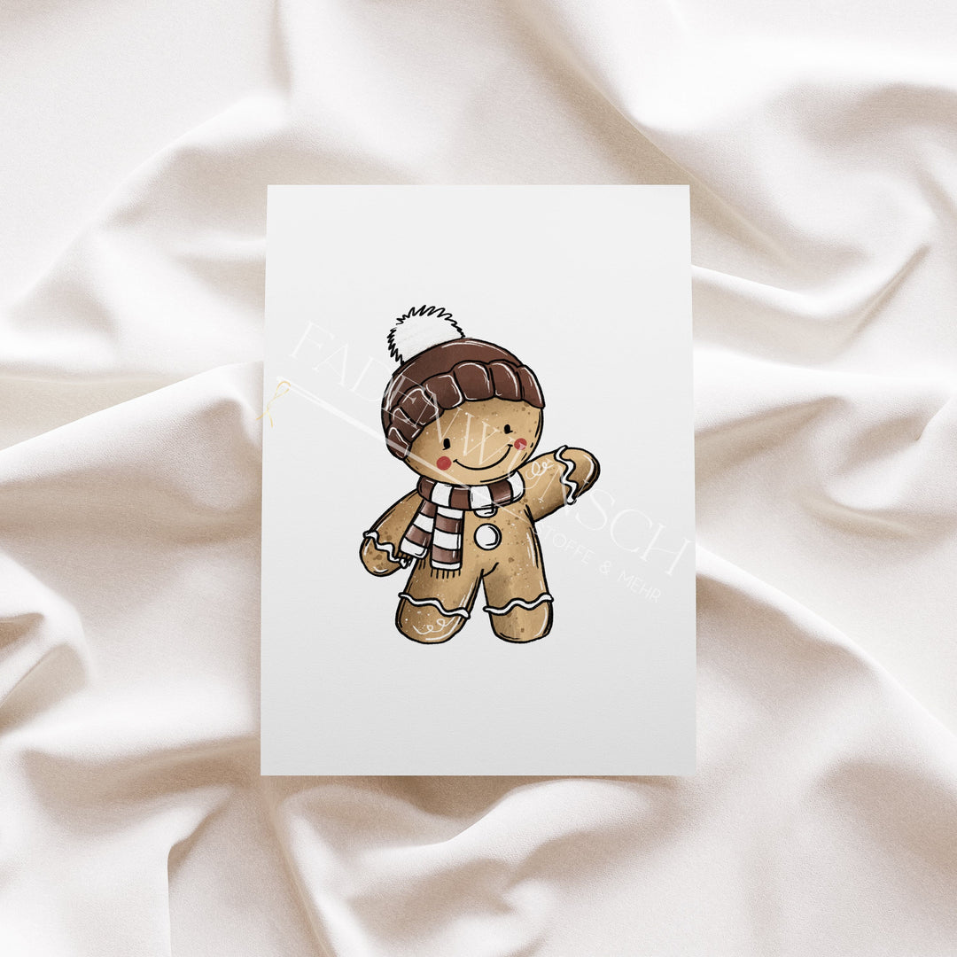 Vorbestellung | Bügelbild "Lebkuchenteam Braun 1" fadenwunsch 