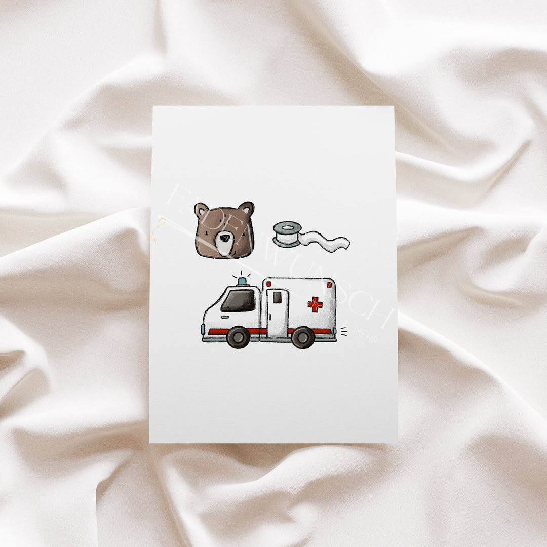 Vorbestellung | Bügelbild "Ambulance Team" fadenwunsch 