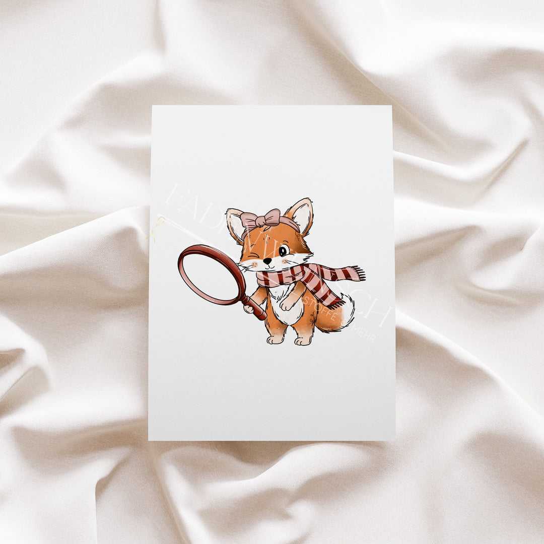 Vorbestellung | Bügelbild "Fuchssuche Oldrose 2" fadenwunsch 