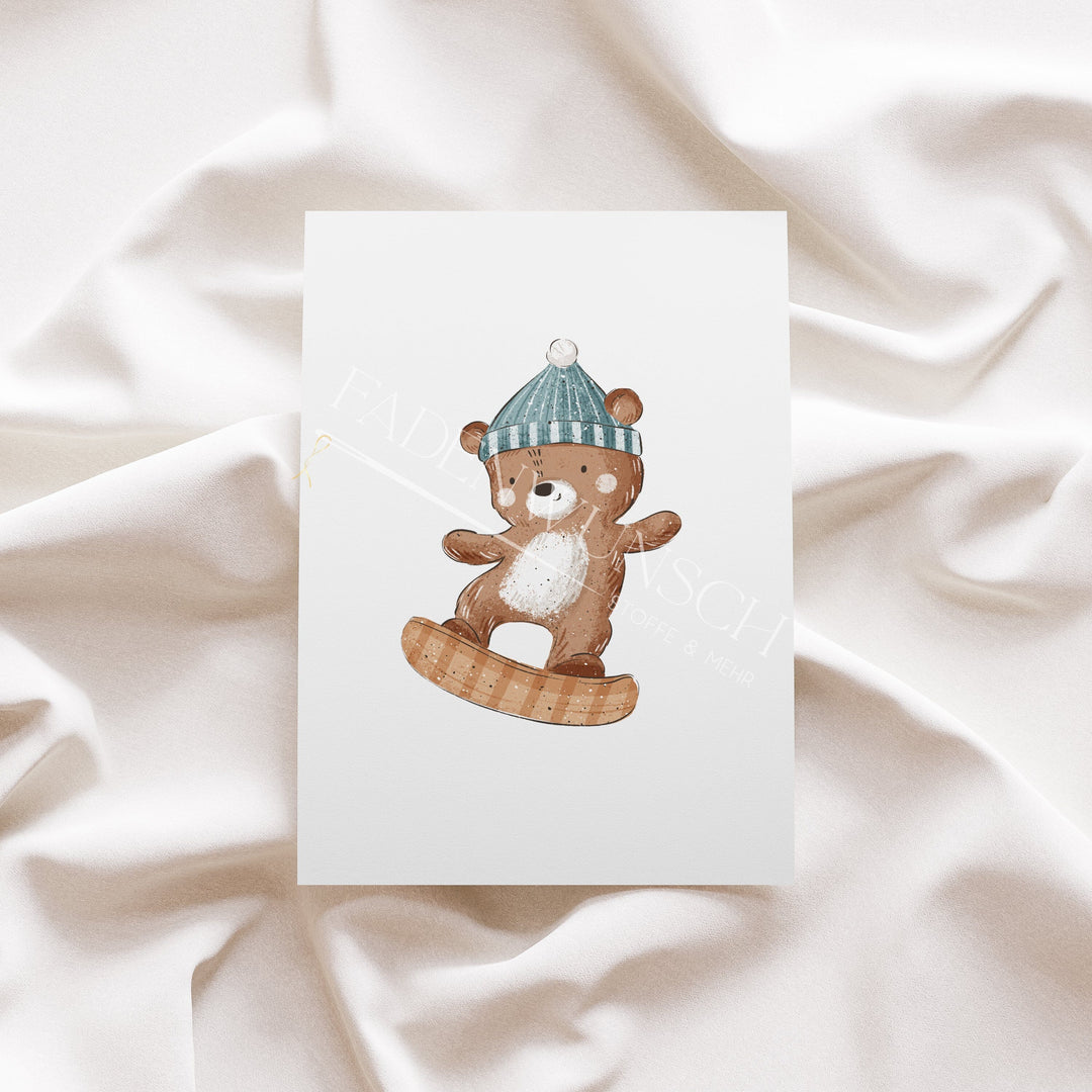 Vorbestellung | Bügelbild "Little Snow Rider" fadenwunsch 