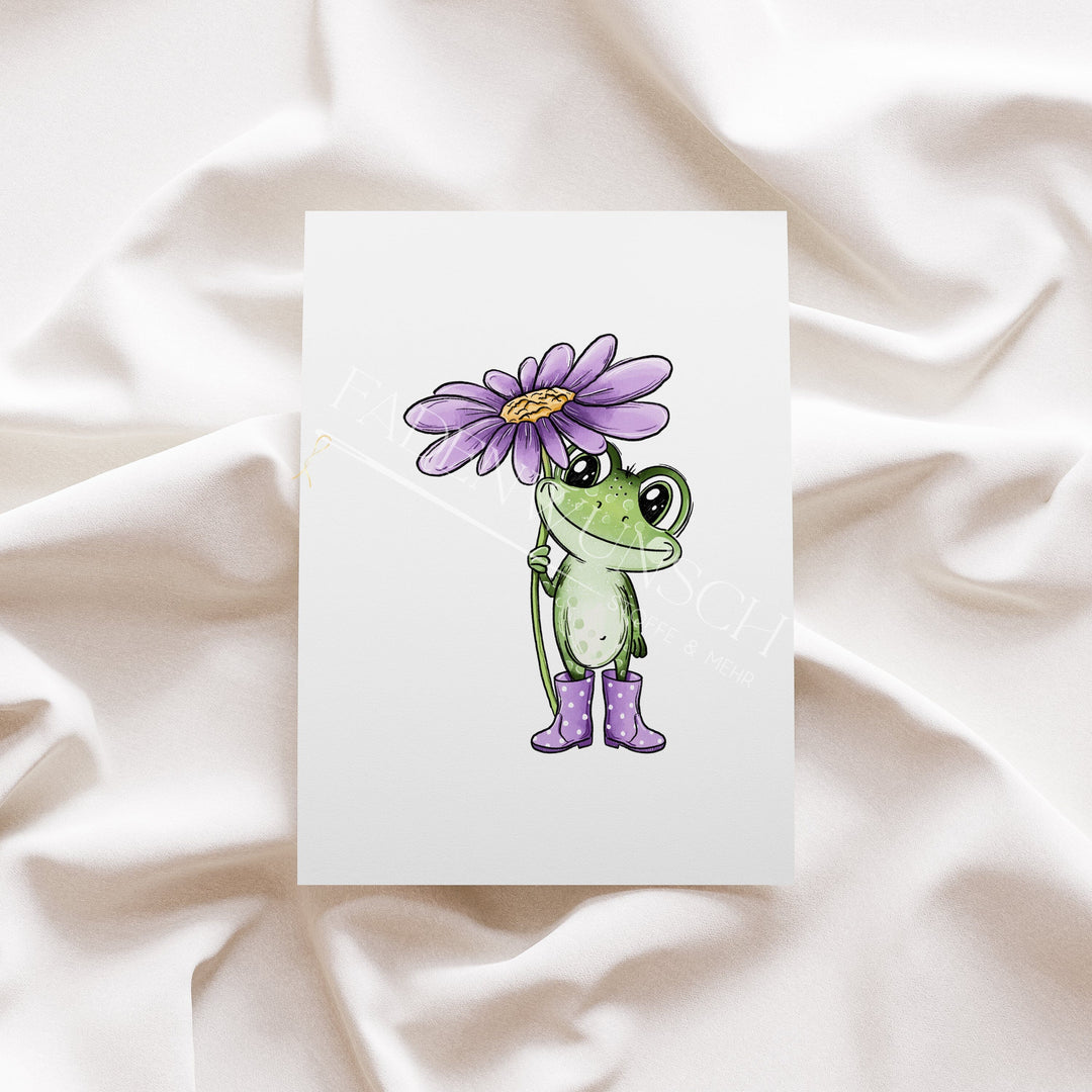 Vorbestellung | Bügelbild "Froschtag Lila 1" fadenwunsch 