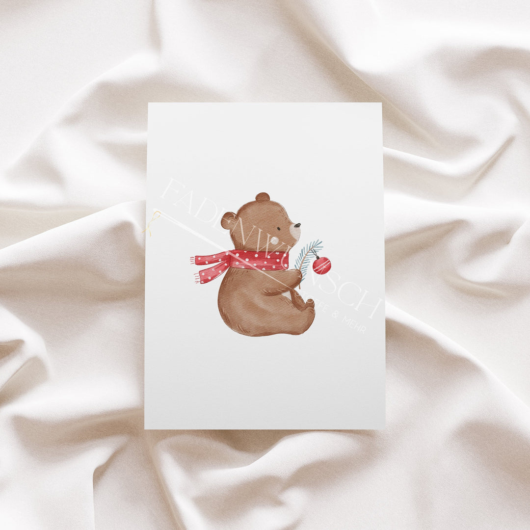 Vorbestellung | Bügelbild "Weihnachtsbärchen 1" fadenwunsch 