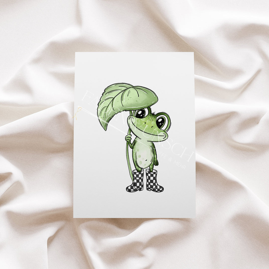 Vorbestellung | Bügelbild "Froschtag Grün 1" fadenwunsch 
