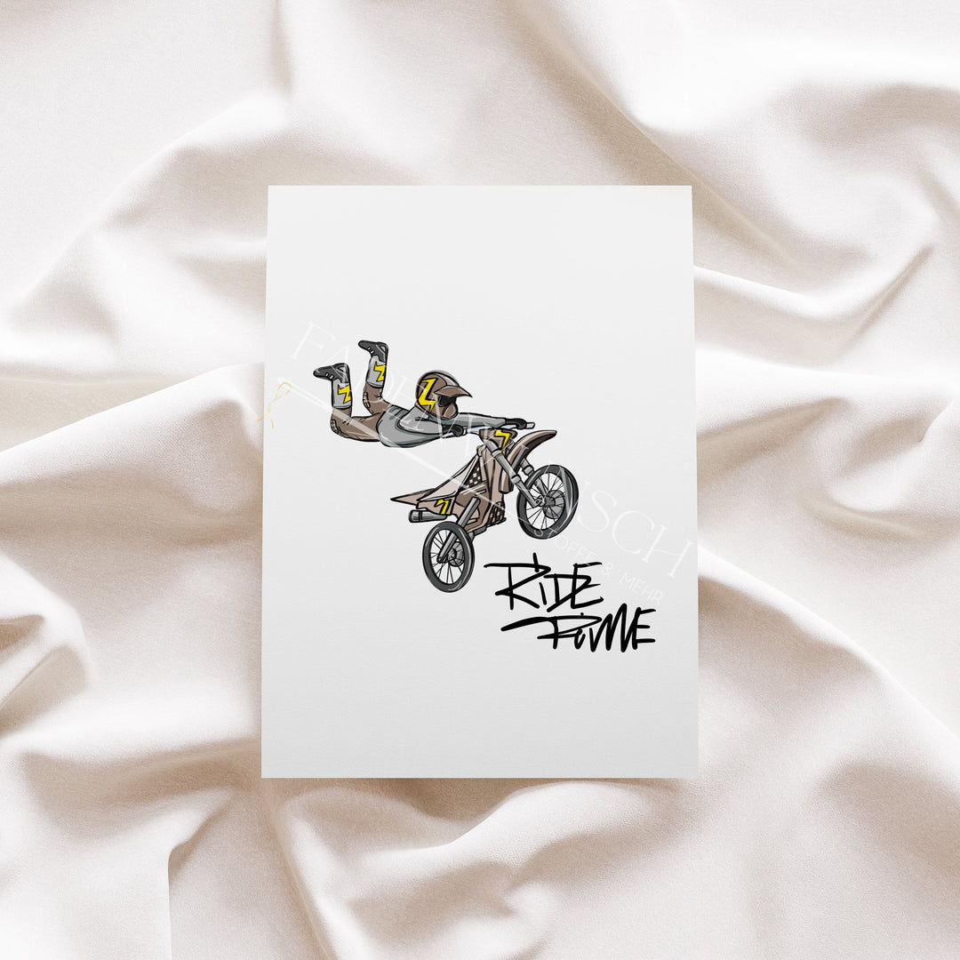 Vorbestellung | Bügelbild "Dirt Bike" fadenwunsch 