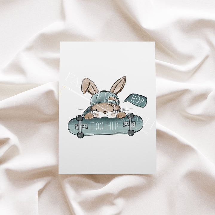 Vorbestellung | Bügelbild "Hasen Scratch Boy 1" fadenwunsch 