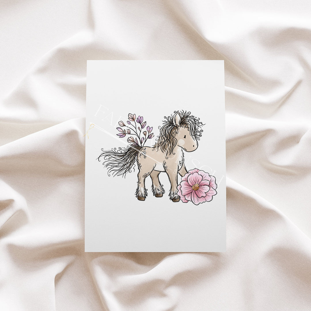 Vorbestellung | Bügelbild "Flowerpony" fadenwunsch 
