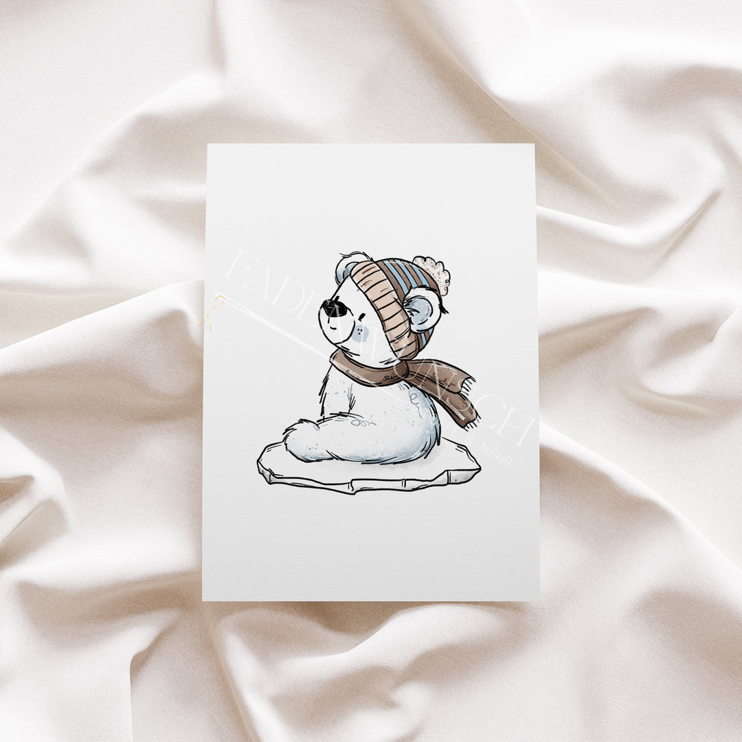 Vorbestellung | Bügelbild "Eisbärchi Braun 1" fadenwunsch 