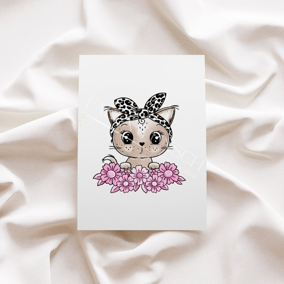 Vorbestellung | Bügelbild "Kitty Flower Leo" fadenwunsch 