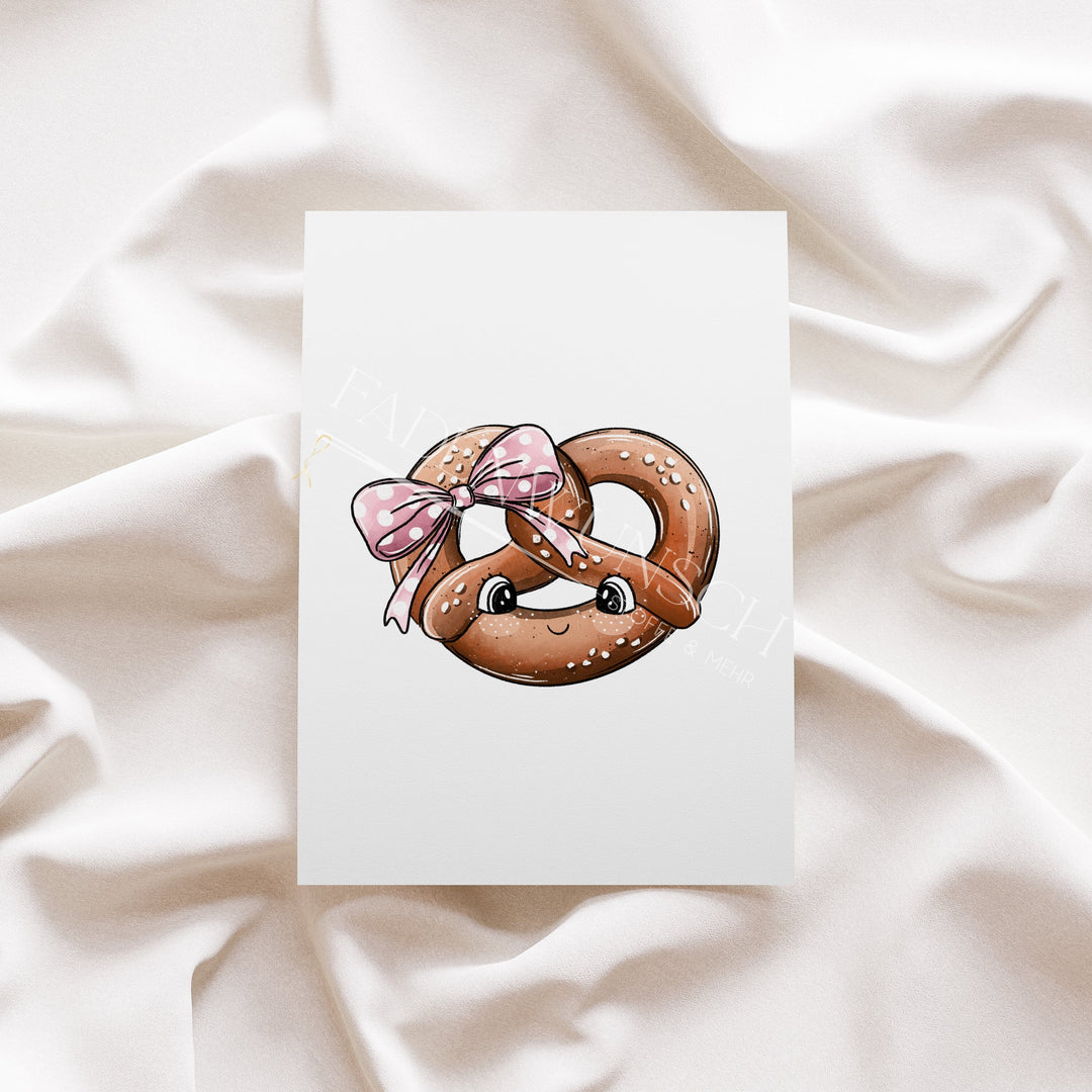 Vorbestellung | Bügelbild "Brezeln Rosa 1" fadenwunsch 