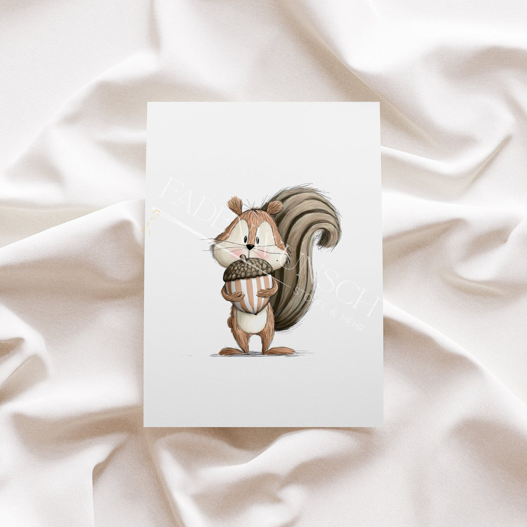 Vorbestellung | Bügelbild "Kleines Eichhörnchen" fadenwunsch 