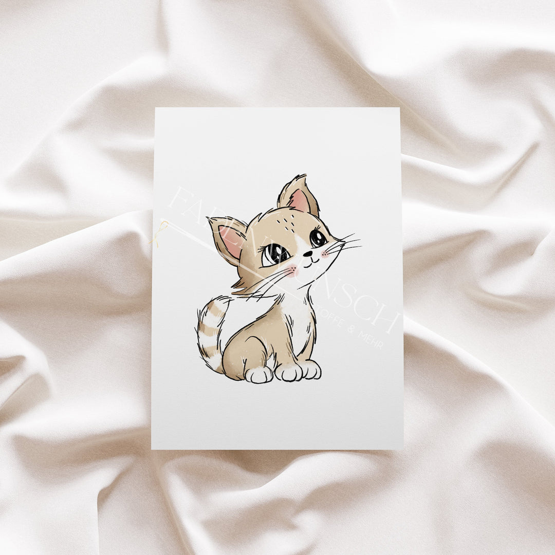 Vorbestellung | Bügelbild "Kittyday Mint 1" fadenwunsch 