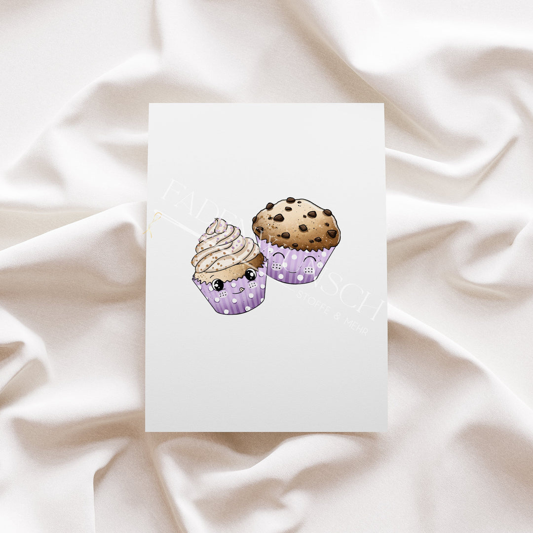 Vorbestellung | Bügelbild "Muffin Cake Lila" fadenwunsch 