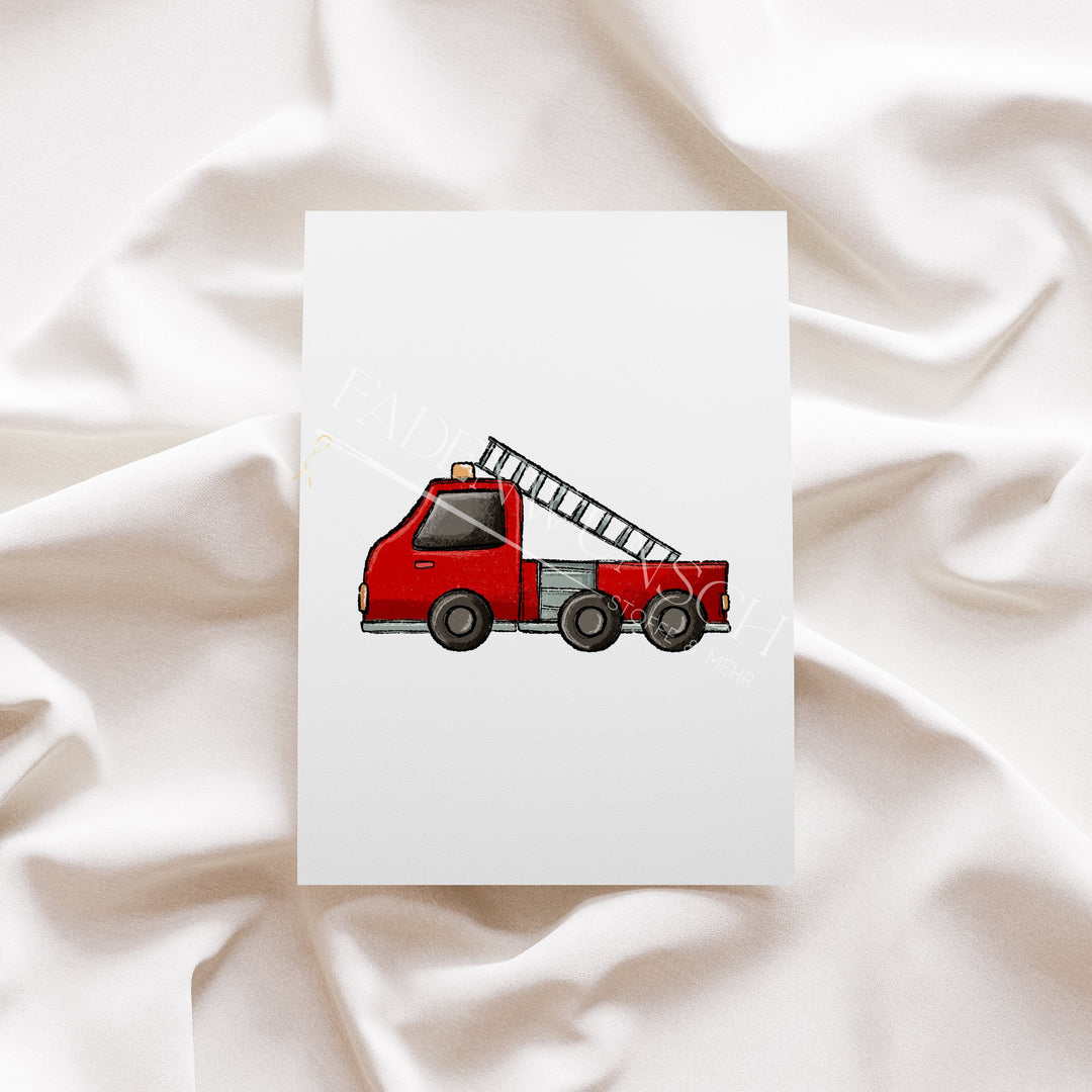 Vorbestellung | Bügelbild "Fire Trucks 2" fadenwunsch 