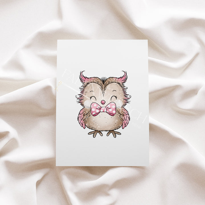 Vorbestellung | Bügelbild "Kleine Eule Girl 2" fadenwunsch 