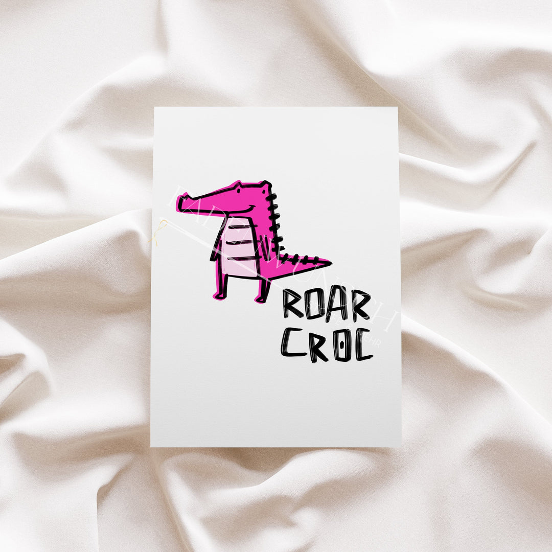 Vorbestellung | Bügelbild "Roar Croc Pink" fadenwunsch 