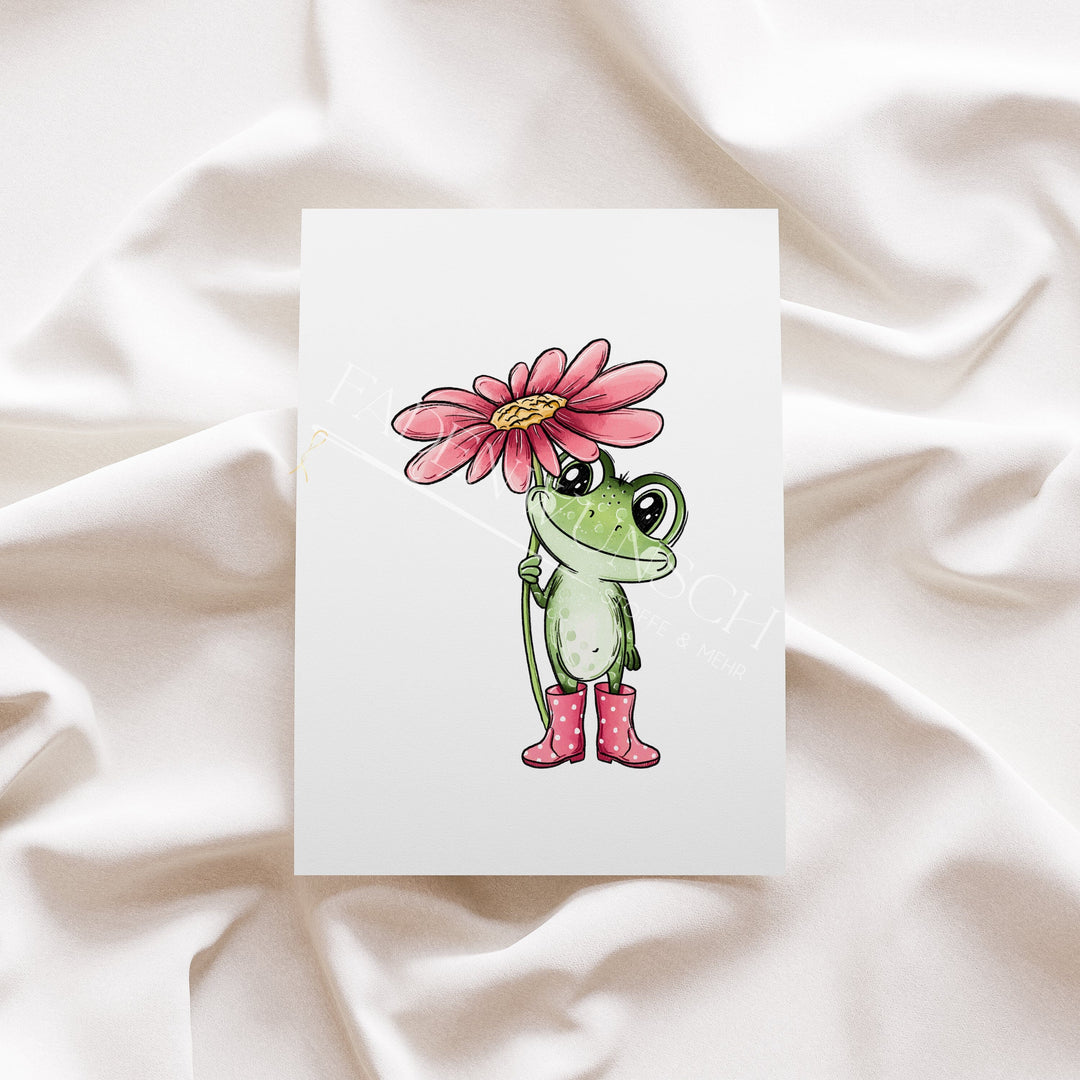Vorbestellung | Bügelbild "Froschtag Streifen 1" fadenwunsch 