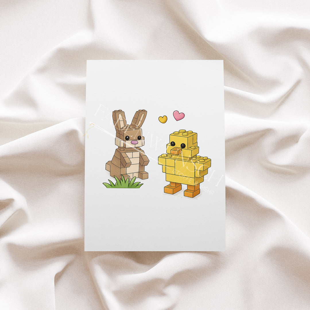 Vorbestellung | Bügelbild "Osterbausteine" fadenwunsch 