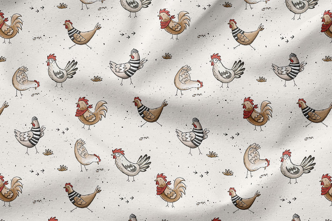 Vorbestellung | "Hühner Cool - Hellbeige" fadenwunsch 