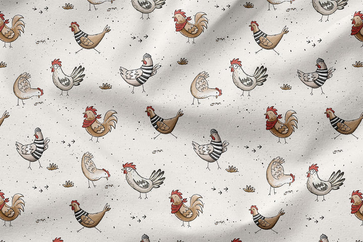 Vorbestellung | "Hühner Cool - Hellbeige" fadenwunsch 