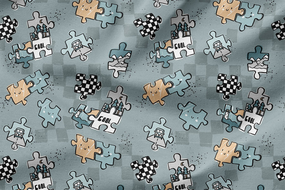 Vorbestellung | "Puzzle Leben - Mintgrau" fadenwunsch 