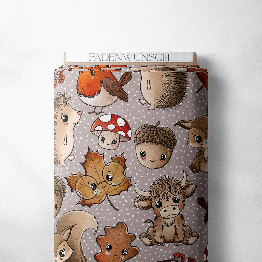 French Terry "Autumn Look - Altrosa" fadenwunsch 