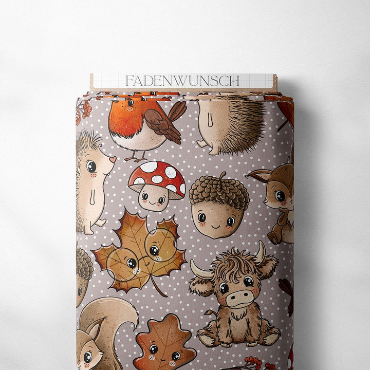 French Terry "Autumn Look - Altrosa" fadenwunsch 