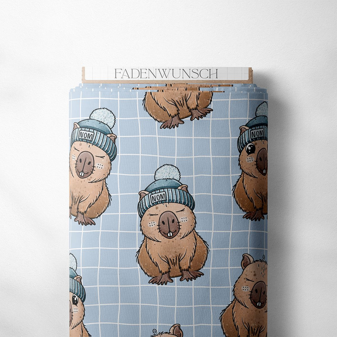 "Capybara - blau" fadenwunsch 